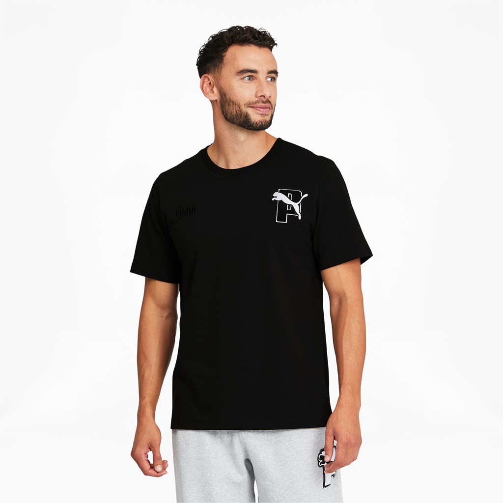 Puma PUMA x PUMA Tee Løbe T-shirt Herre Sort | 815403LZB