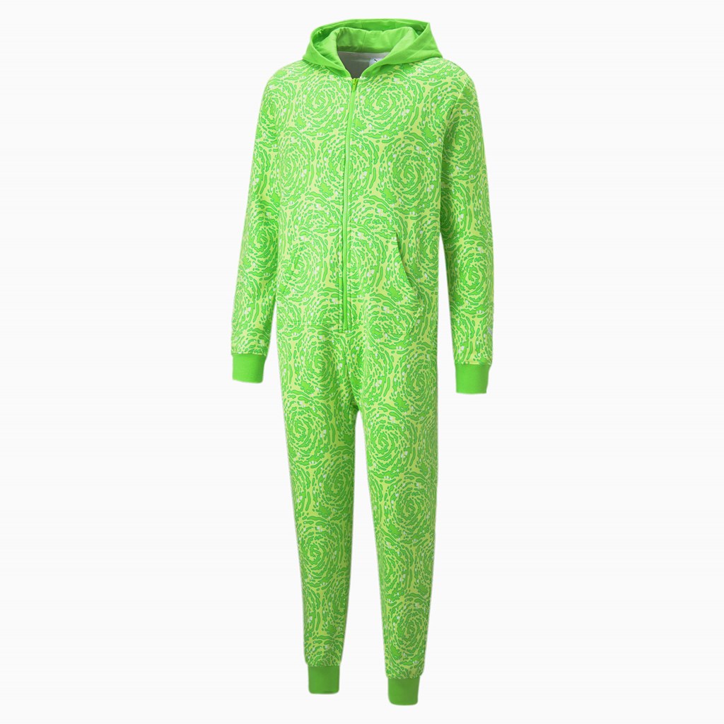 Puma PUMA x RICK AND MORTY Slime Basketball Onesie Herre Grøn | 091237HOQ