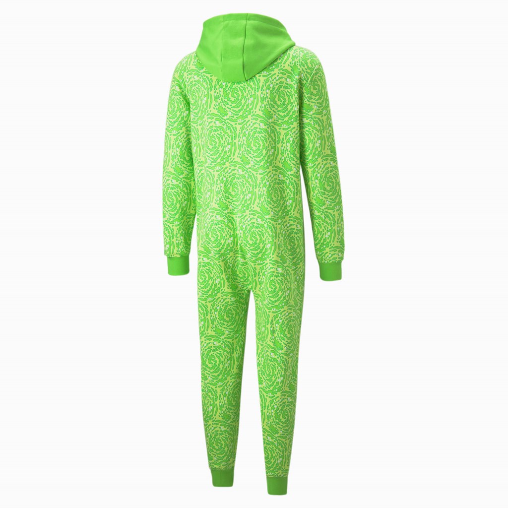 Puma PUMA x RICK AND MORTY Slime Basketball Onesie Herre Grøn | 091237HOQ