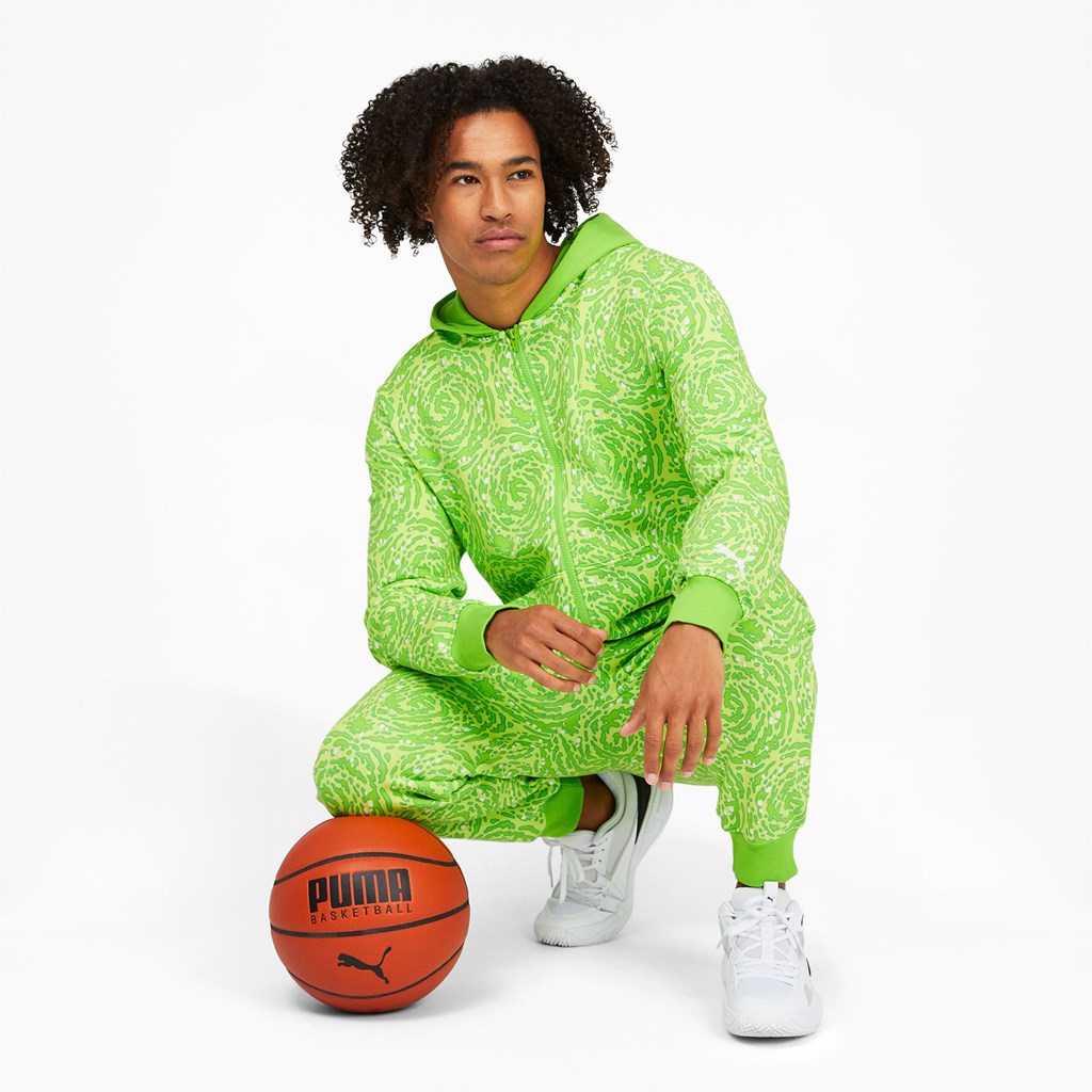 Puma PUMA x RICK AND MORTY Slime Basketball Onesie Herre Grøn | 091237HOQ