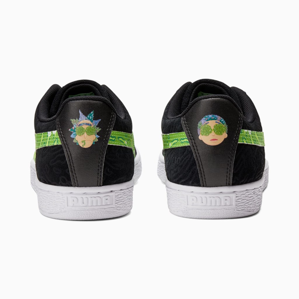 Puma PUMA x RICK AND MORTY Suede Sneakers Herre Sort Grøn | JB7593240