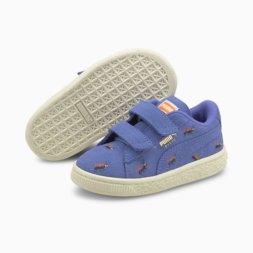 Puma PUMA x TINYCOTTONS Suede Toddler Sneakers Drenge Blå Hvide | 706318SKN