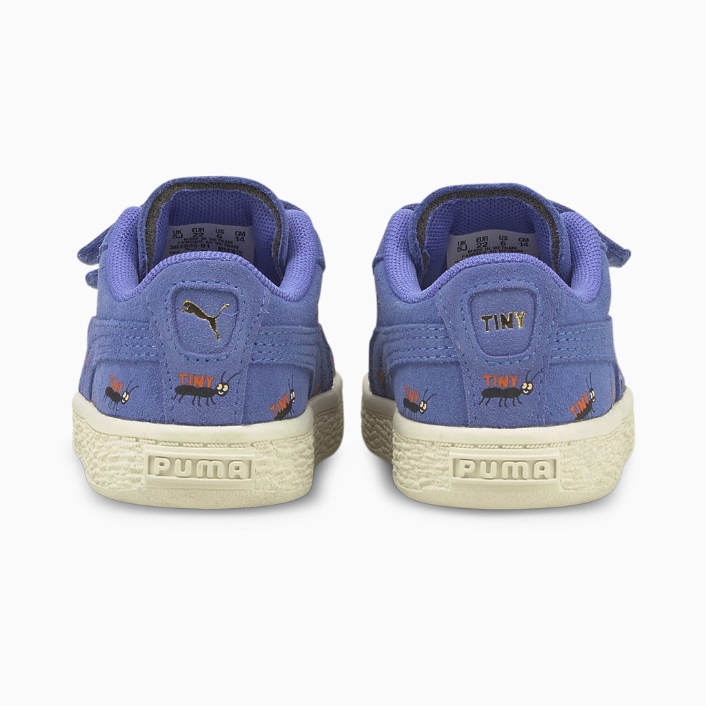 Puma PUMA x TINYCOTTONS Suede Toddler Sneakers Drenge Blå Hvide | 706318SKN