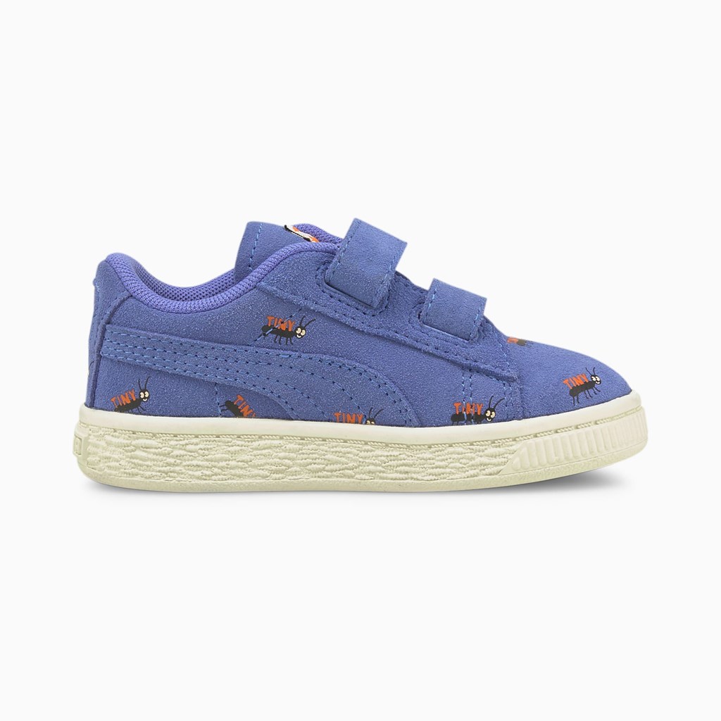 Puma PUMA x TINYCOTTONS Suede Toddler Sneakers Drenge Blå Hvide | 706318SKN