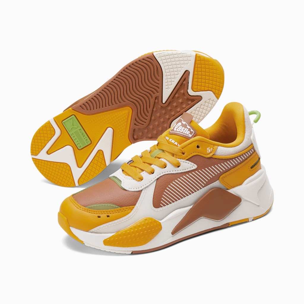 Puma PUMA x WHITE CASTLE RS-X JR Sneakers Drenge Mocha Bisque / Sunflower | 876243TOX