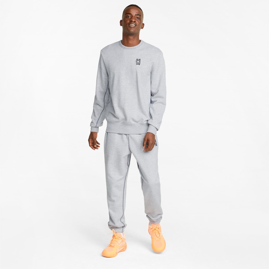 Puma Pivot Crew EMB Basketball Pullover Herre Lyse | 963451WLC