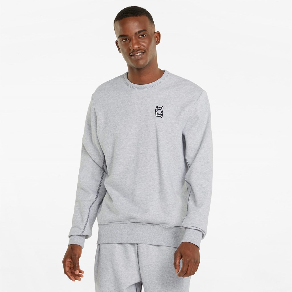 Puma Pivot Crew EMB Basketball Pullover Herre Lyse | 963451WLC