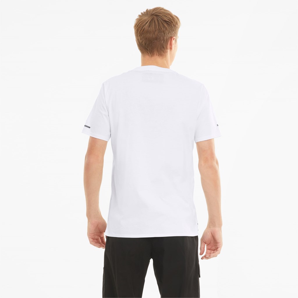 Puma Porsche Design Essential Løbe T-shirt Herre Hvide | 235784ICH