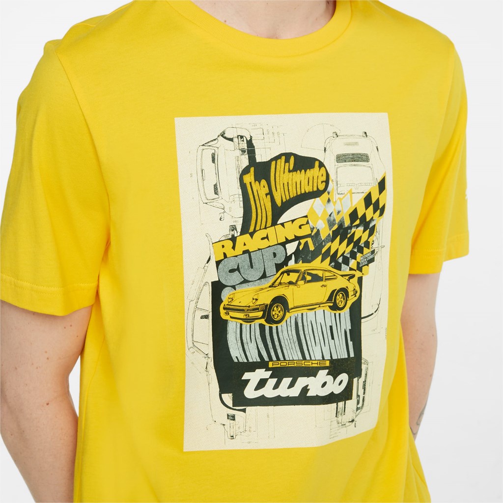 Puma Porsche Legacy Graphic Løbe T-shirt Herre Citron | 321465JZC