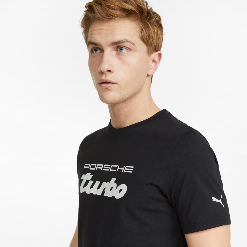 Puma Porsche Legacy Logo Løbe T-shirt Herre Sort | 603712HRC