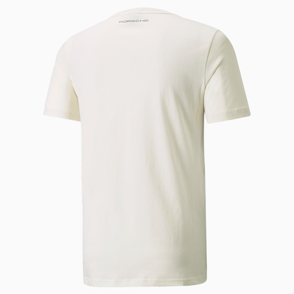 Puma Porsche Legacy Logo Løbe T-shirt Herre Ivory Glow | 936487FTK