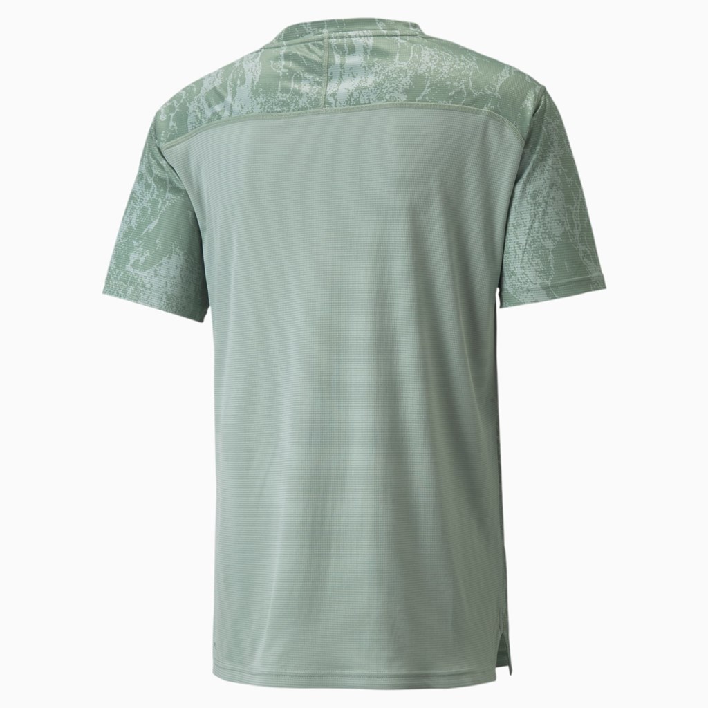 Puma Printed Kort Sleeve Trænings Løbe T-shirt Herre Jadeite / AOP | 237964RBX