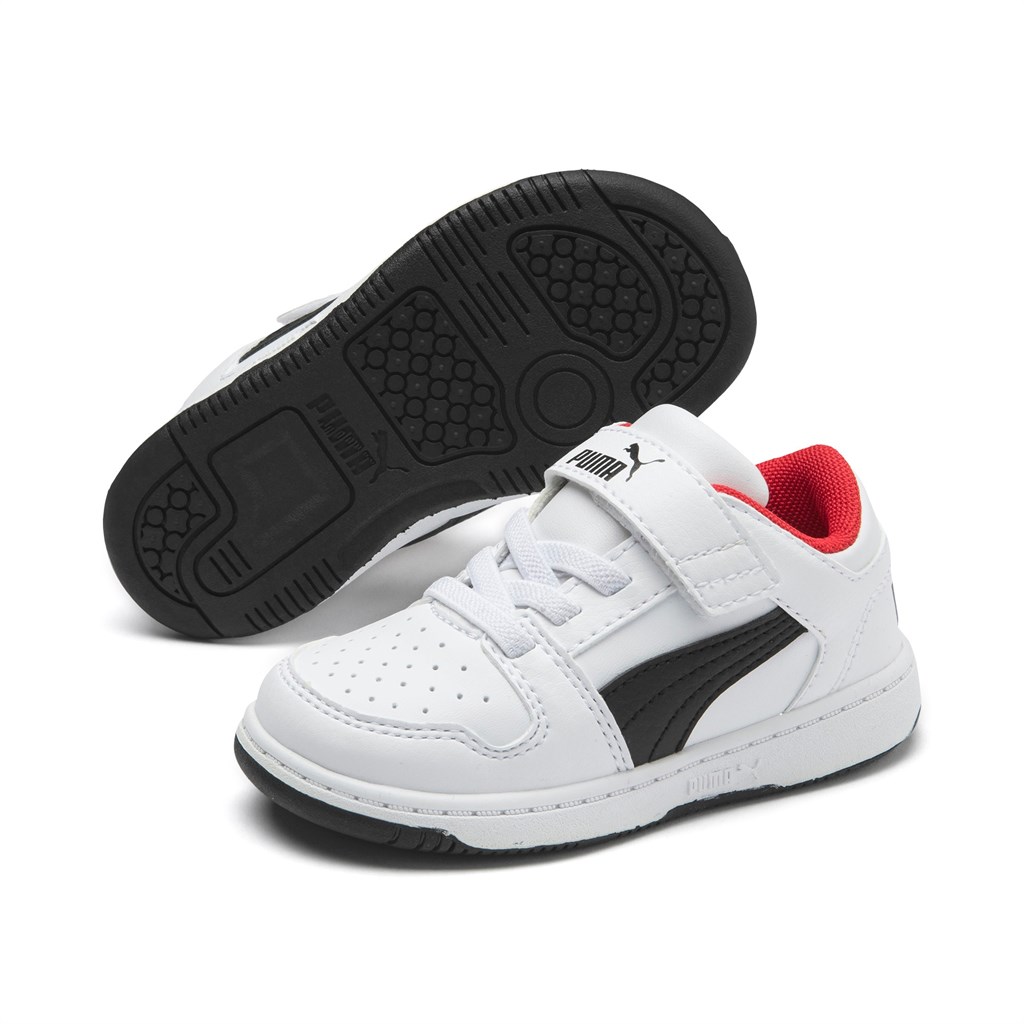 Puma Puma Rebound Layup Lo Toddler Sneakers Pige Hvide Sort Rød | 926431ZHX