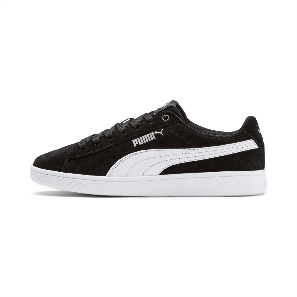 Puma Puma Vikky V2 Suede Jr Sneakers Pige Sort Hvide Sølv | 384921TWC