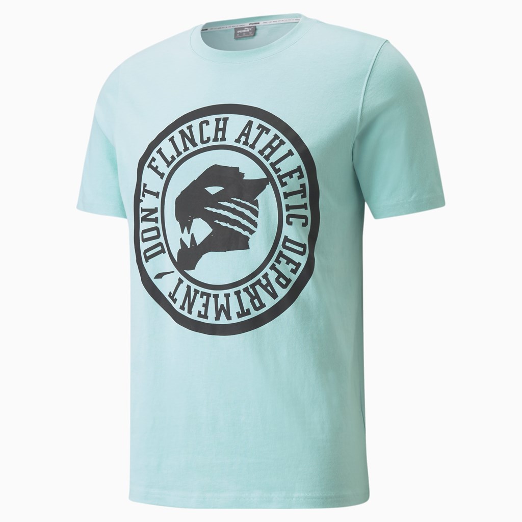 Puma Qualifier Basketball Kort Sleeve Løbe T-shirt Herre Blå | 029185TGN