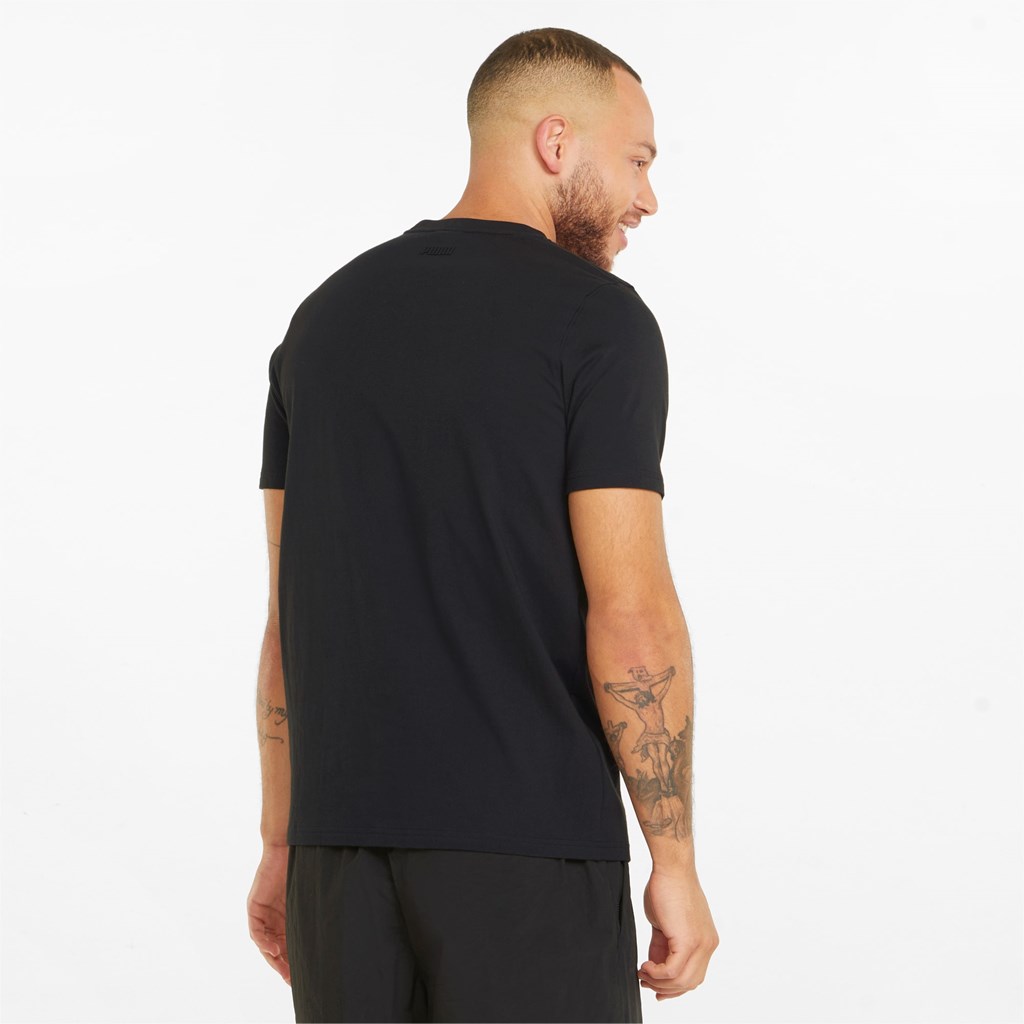 Puma Qualifier Basketball Kort Sleeve Løbe T-shirt Herre Sort | 490582ZPA