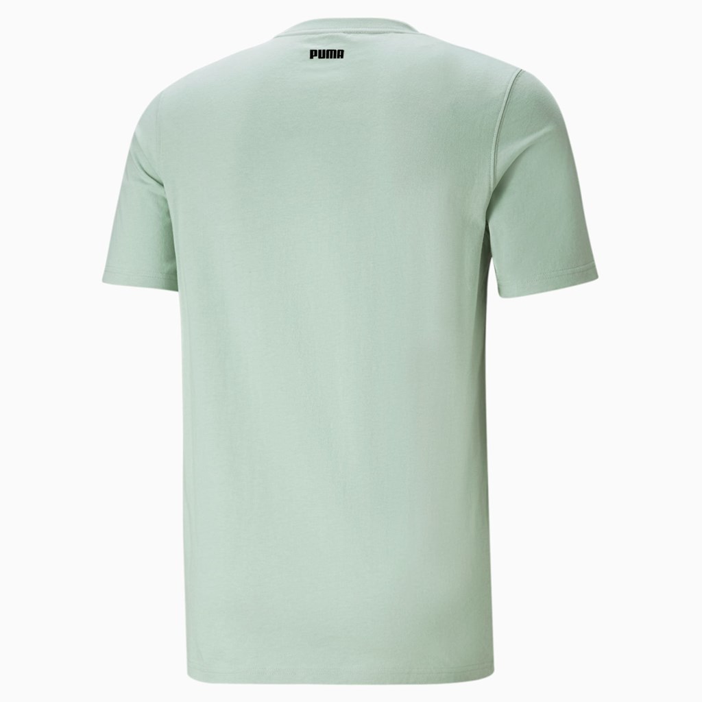 Puma Qualifier Basketball Kort Sleeve Løbe T-shirt Herre Grøn | 563780GYM