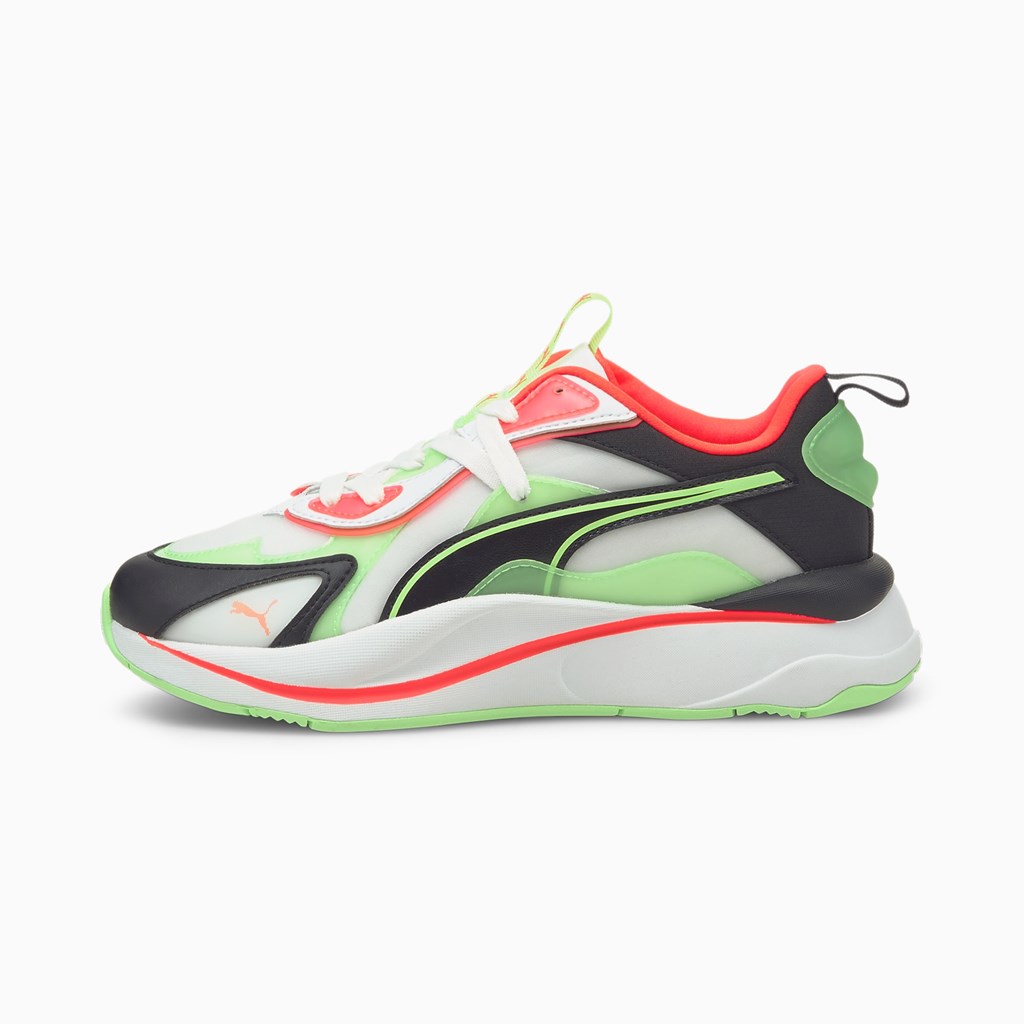 Puma RS-Curve City Lights Sneakers Dame Hvide Grøn | OX2467091