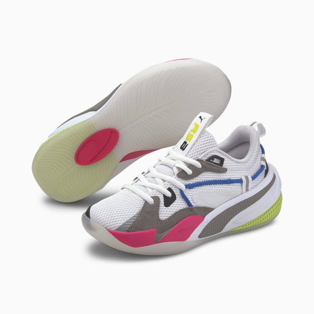 Puma RS-DREAMER JR Basketball Sko Drenge Hvide Lilla | 210476EUG