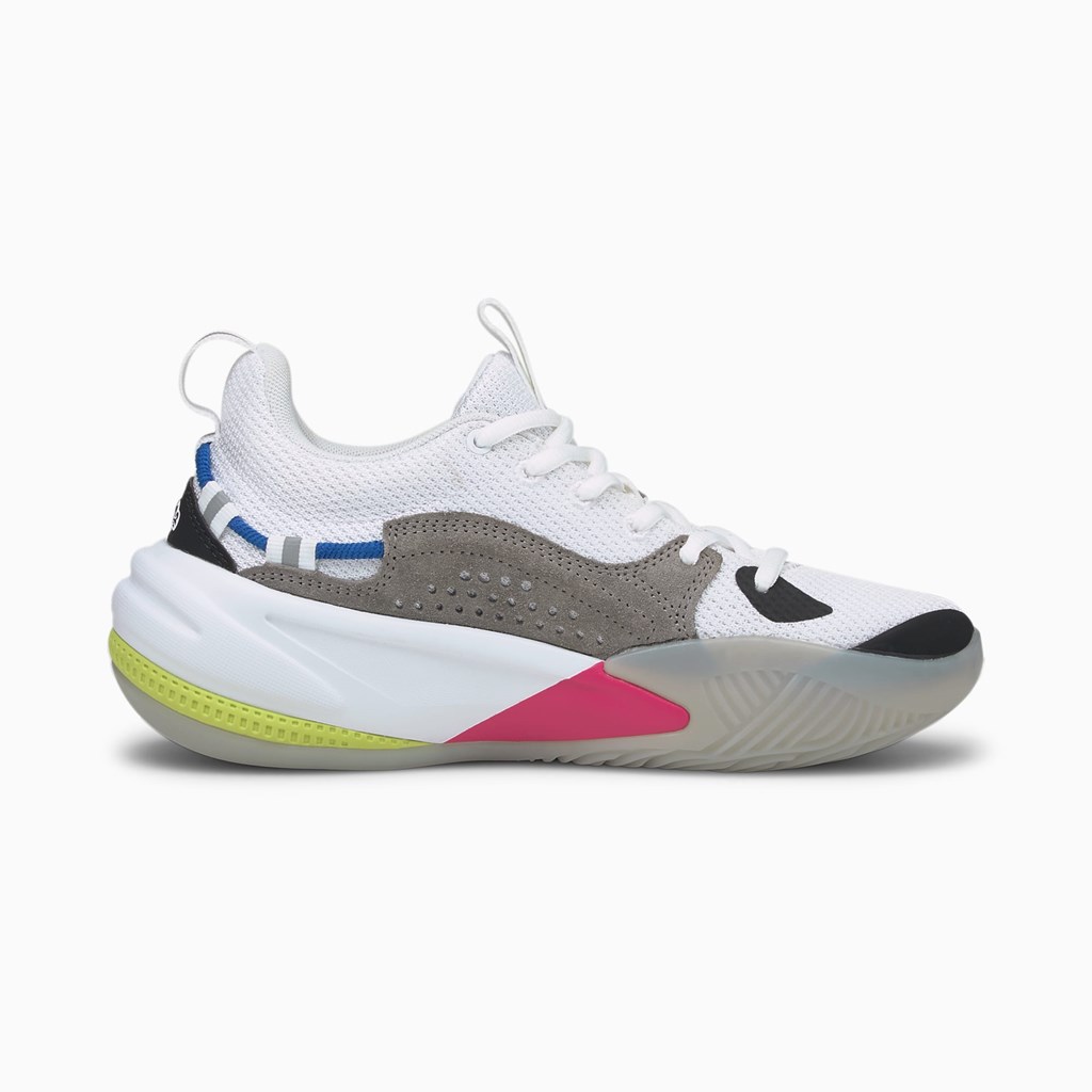 Puma RS-DREAMER JR Basketball Sko Drenge Hvide Lilla | 210476EUG