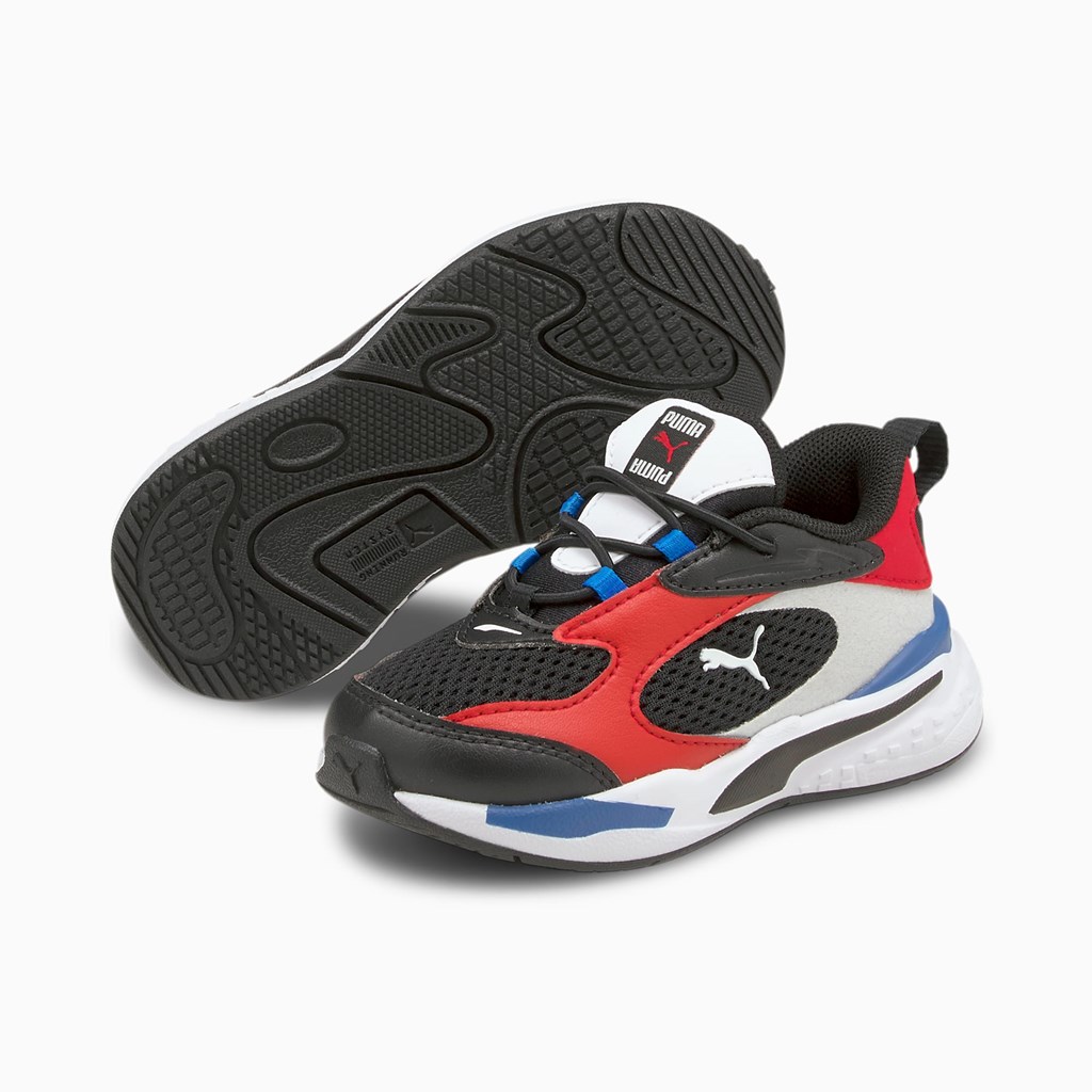 Puma RS-Fast Toddler Sneakers Drenge Sort Rød Blå | 380691CME