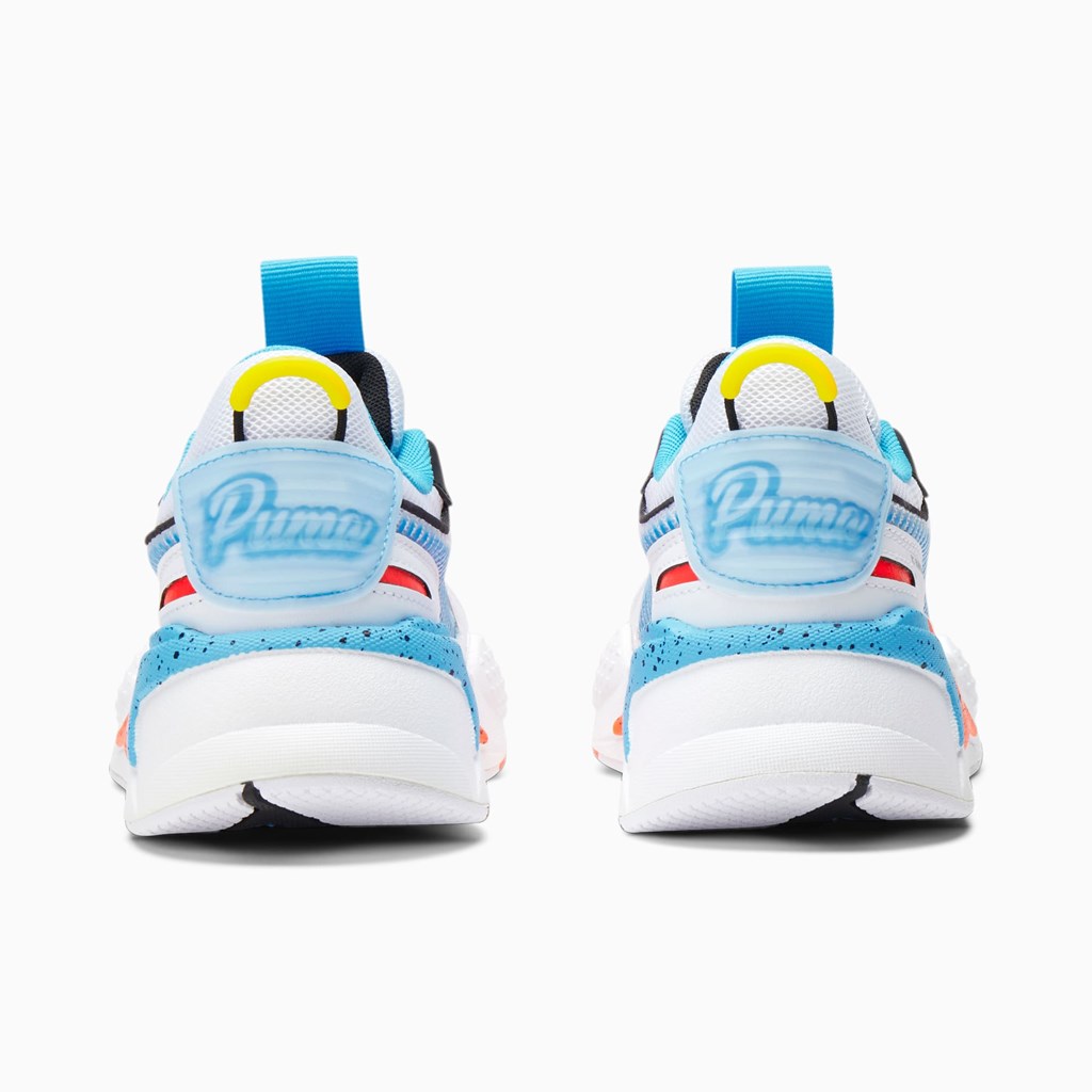 Puma RS-X Airbrush JR Sneakers Drenge Hvide Rød Blå | 546289UZA