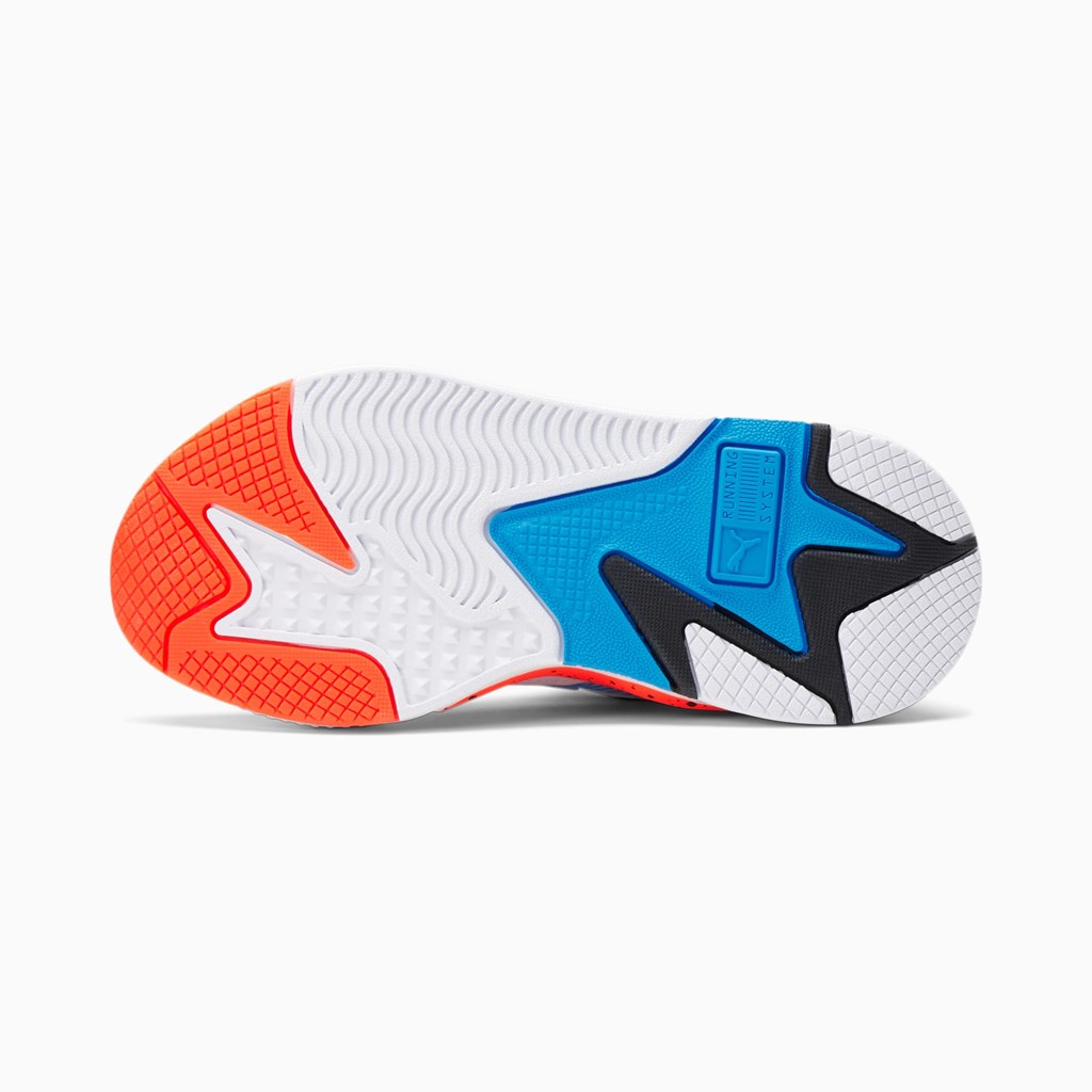 Puma RS-X Airbrush JR Sneakers Drenge Hvide Rød Blå | 546289UZA