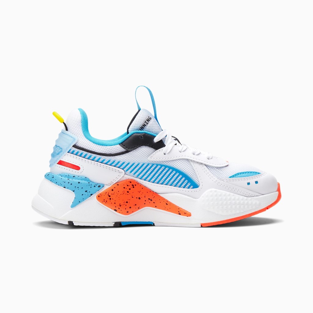 Puma RS-X Airbrush JR Sneakers Drenge Hvide Rød Blå | 546289UZA