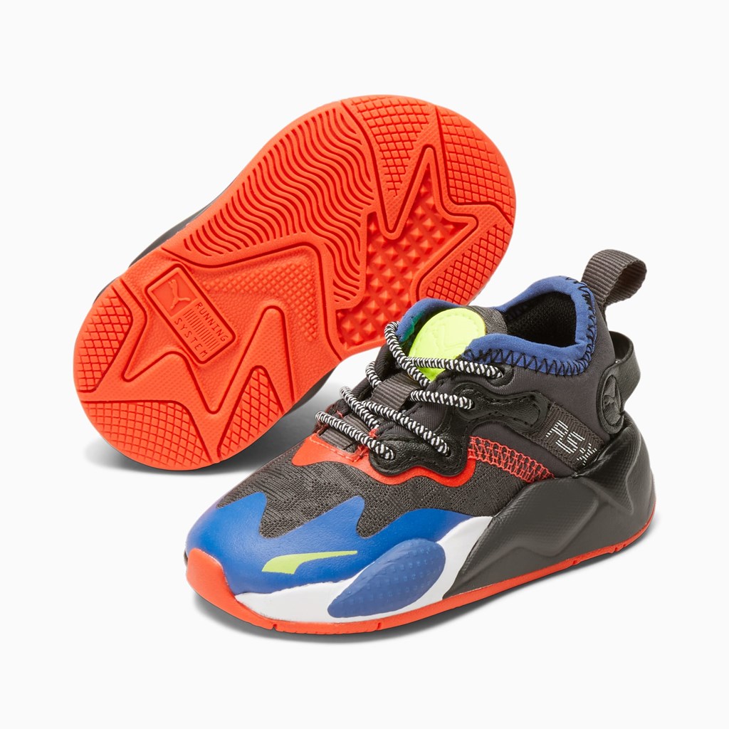 Puma RS-X T3CH Toddler Sneakers Drenge Rød Sort | 690517KIC