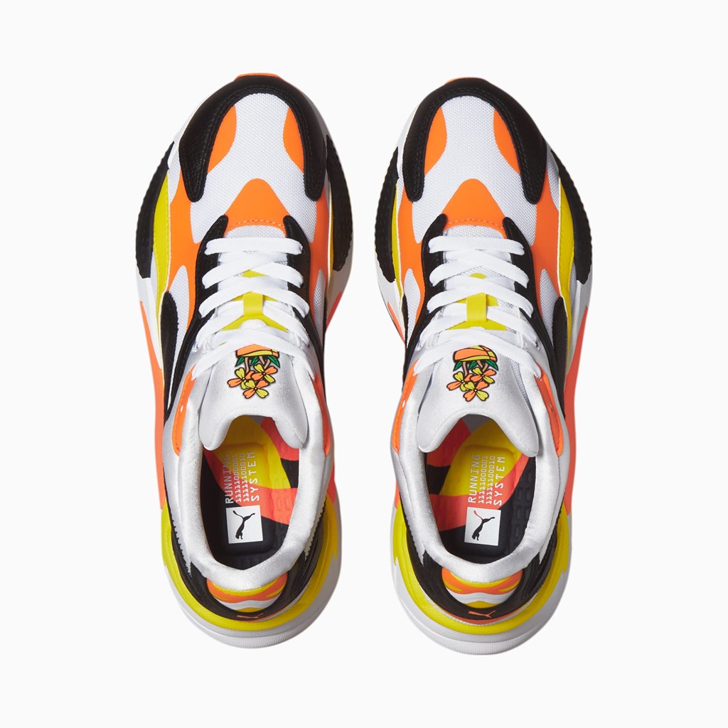 Puma RS-X³ Court Crush Sneakers Herre Hvide Sort Gul | BR0836197