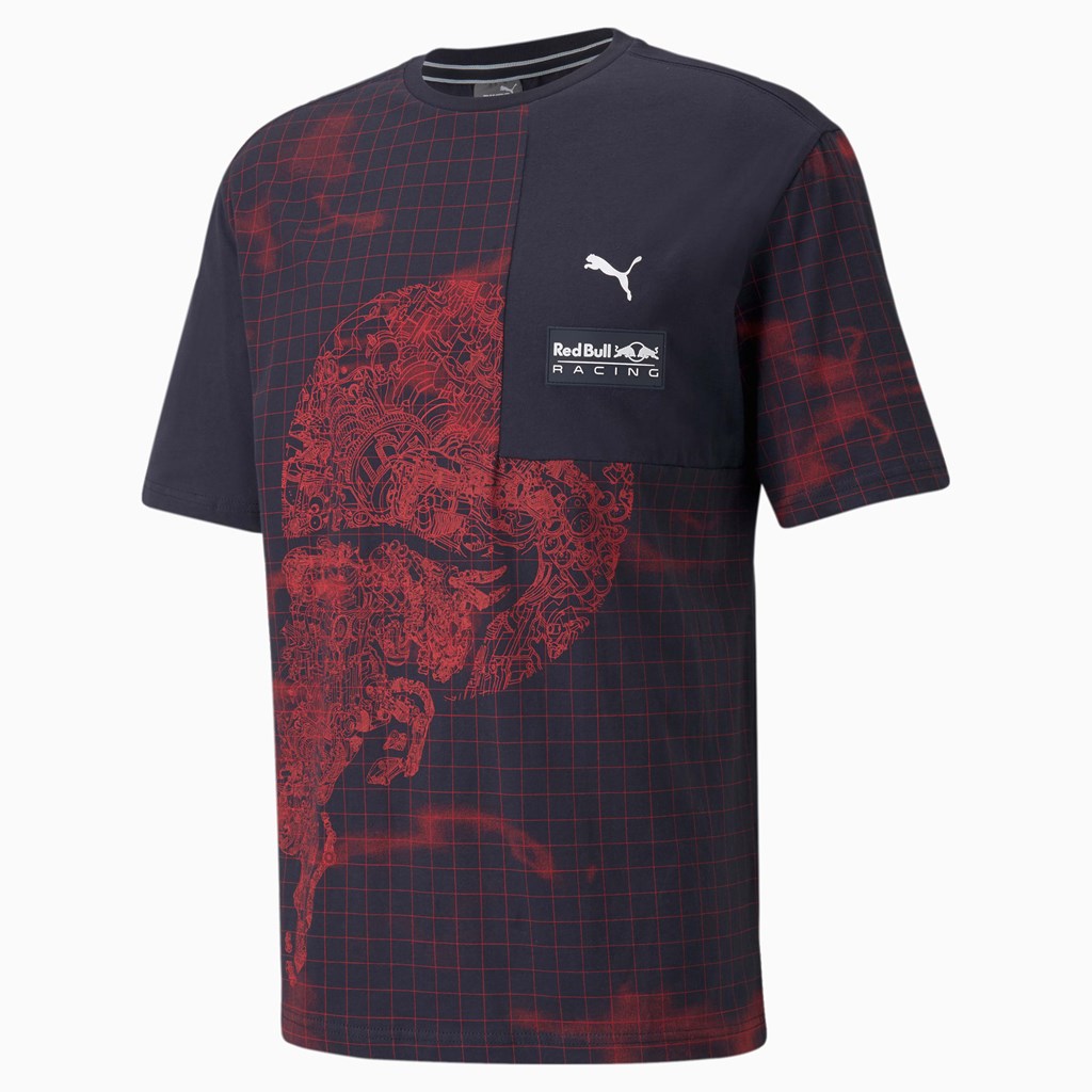 Puma Red Bull Racing Printed Løbe T-shirt Herre Night Sky | 107268KQZ