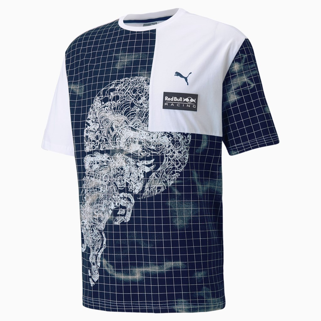 Puma Red Bull Racing Printed Løbe T-shirt Herre Hvide | 829650AGM