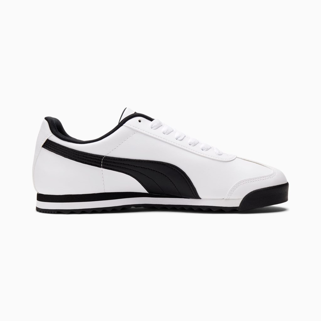 Puma Roma Basic Sneakers Herre Hvide Sort | YL6401827