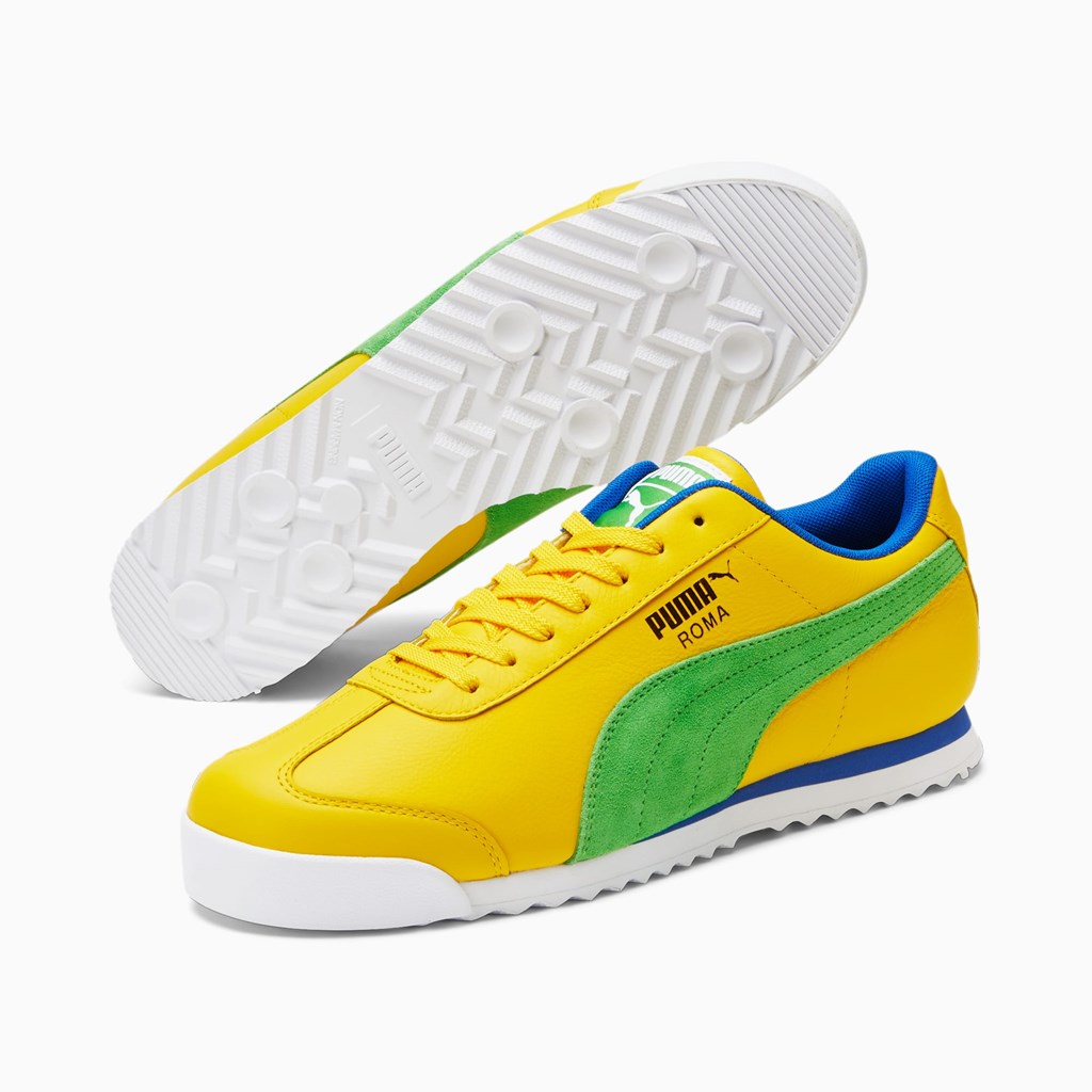 Puma Roma Brazil Sneakers Herre Grøn Kongeblå | IP8614305