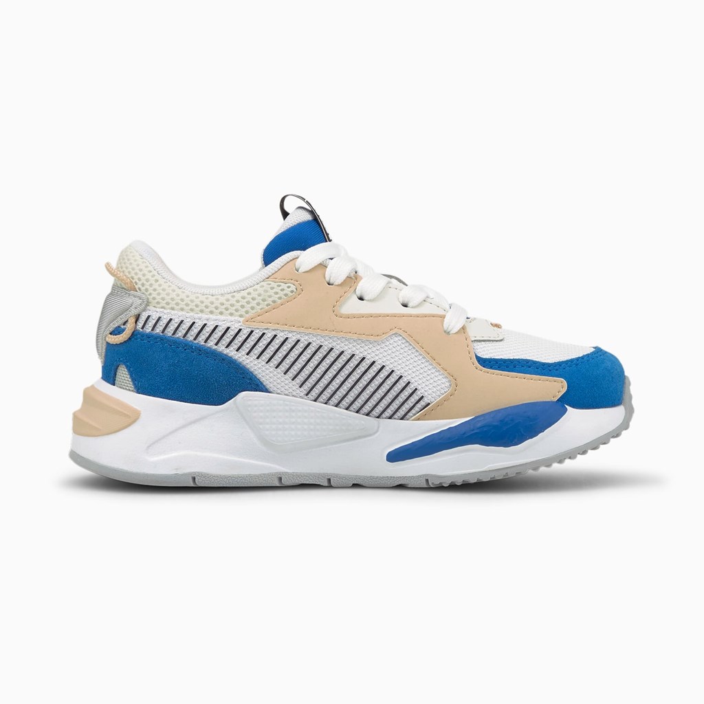 Puma Rs-z College Little Basketball Sko Pige Kongeblå Hvide | 673059FEC