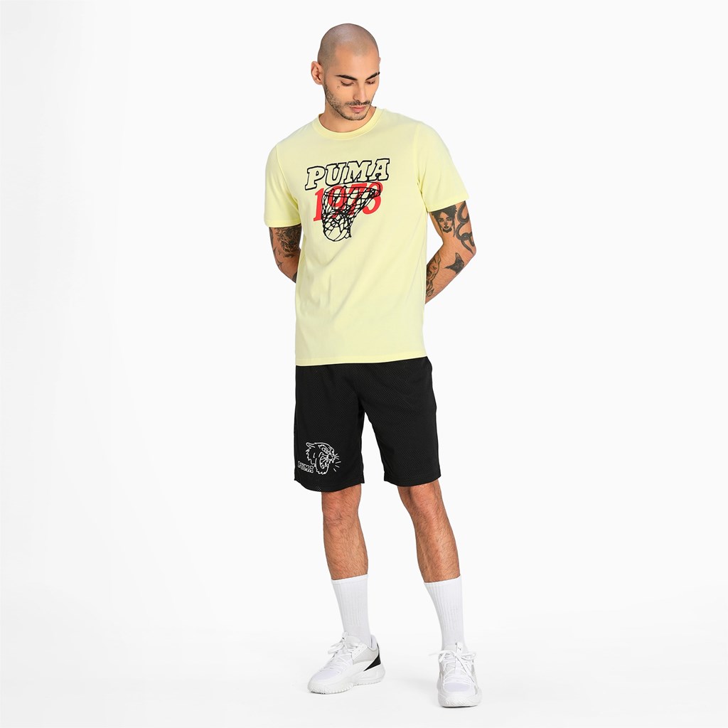 Puma Scouted Basketball Løbe T-shirt Herre Gul | 045397SNK