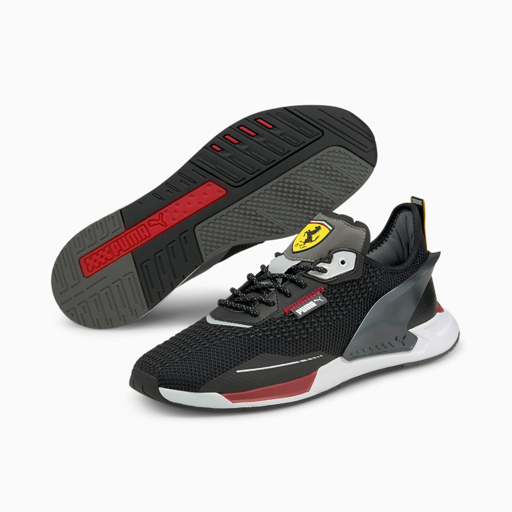 Puma Scuderia Ferrari IONSpeed Racing Sko Dame Sort Hvide | 351629AGX