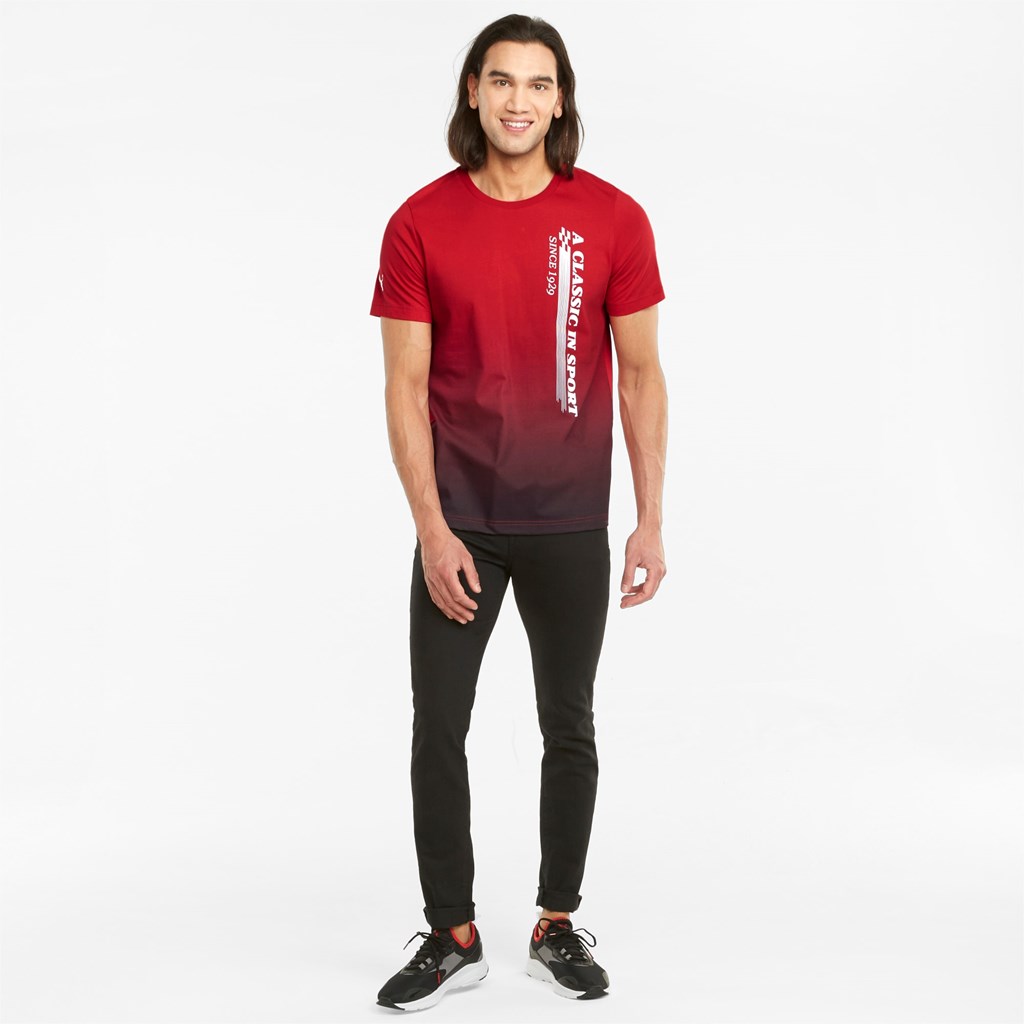 Puma Scuderia Ferrari Race Graphic Løbe T-shirt Herre Rosso Corsa | 431208FTC