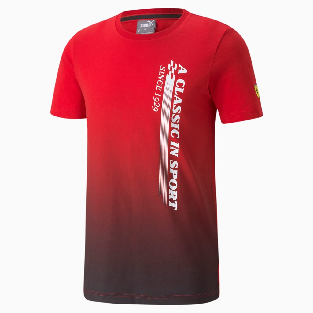 Puma Scuderia Ferrari Race Graphic Løbe T-shirt Herre Rosso Corsa | 431208FTC