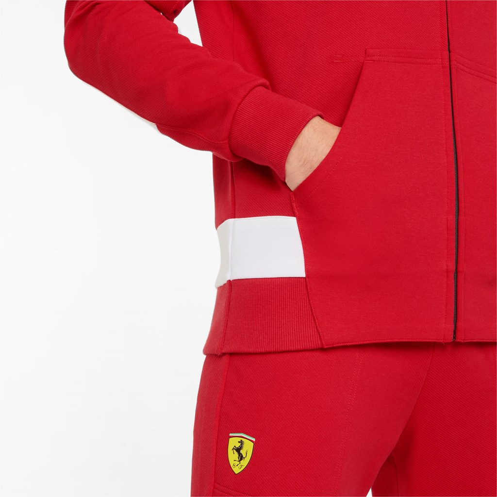 Puma Scuderia Ferrari Race Hætte Sweat Jakke Herre Rosso Corsa | 025983BMS