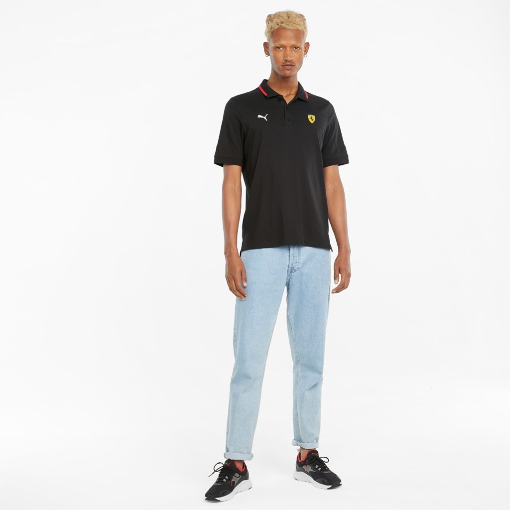 Puma Scuderia Ferrari Race Polo Shirt Herre Sort | 154387ZOY