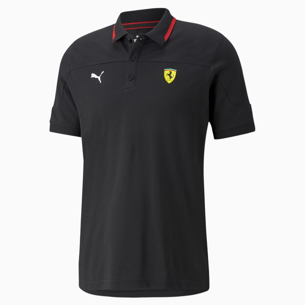 Puma Scuderia Ferrari Race Polo Shirt Herre Sort | 154387ZOY