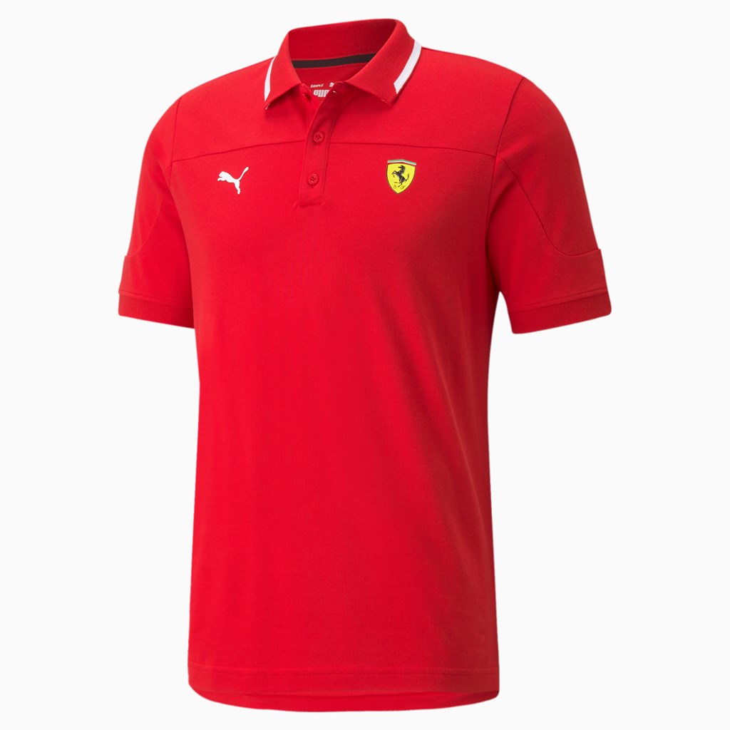 Puma Scuderia Ferrari Race Polo Shirt Herre Rosso Corsa | 163824CUJ