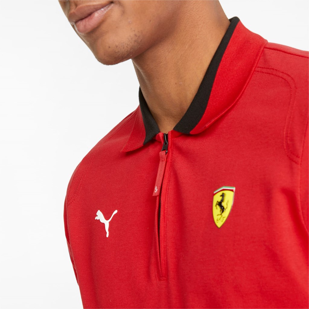 Puma Scuderia Ferrari Race Polo Shirt Herre Rosso Corsa | 974253FOP