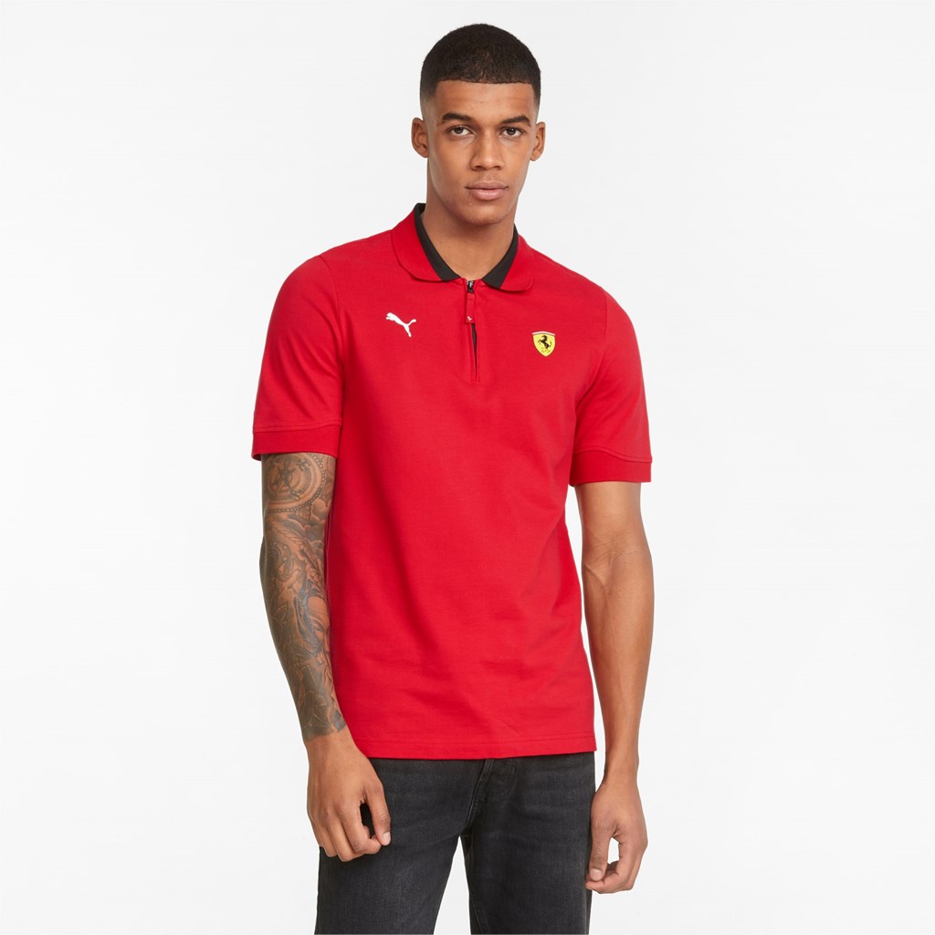 Puma Scuderia Ferrari Race Polo Shirt Herre Rosso Corsa | 974253FOP