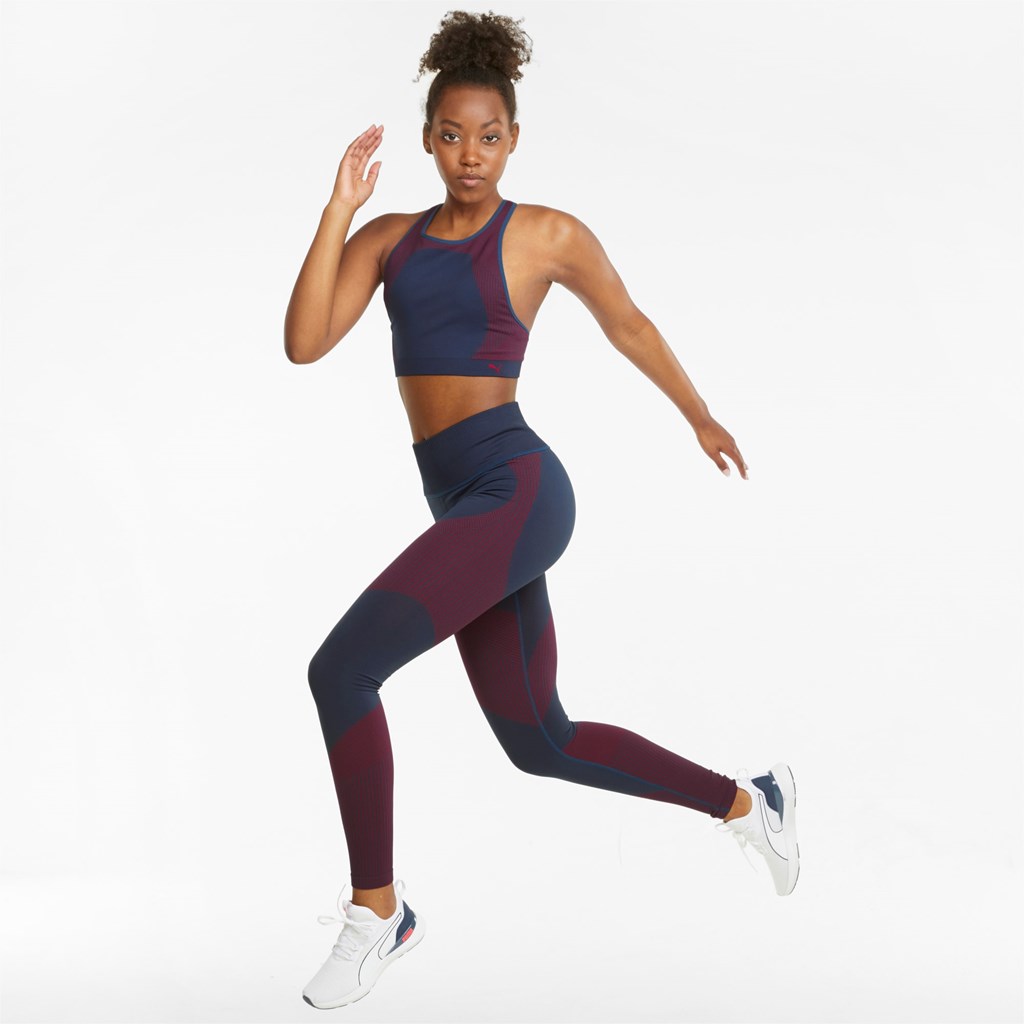 Puma Seamless High Talje 7/8 Trænings Leggings Dame Spellbound / Sunblaze | 037152XNT