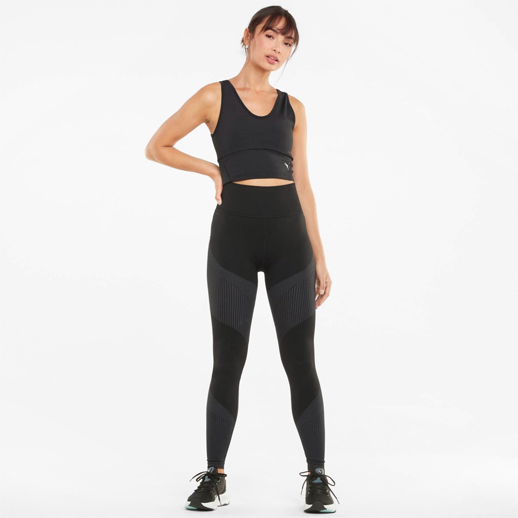 Puma Seamless High Talje 7/8 Trænings Leggings Dame Sort | 398075PZR