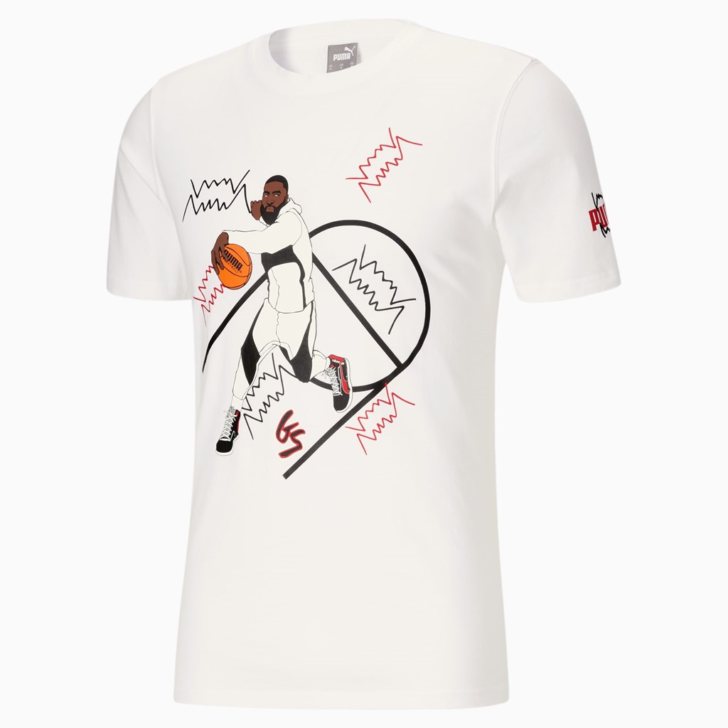 Puma Shammgod Tee Løbe T-shirt Herre Hvide | 926347DBO