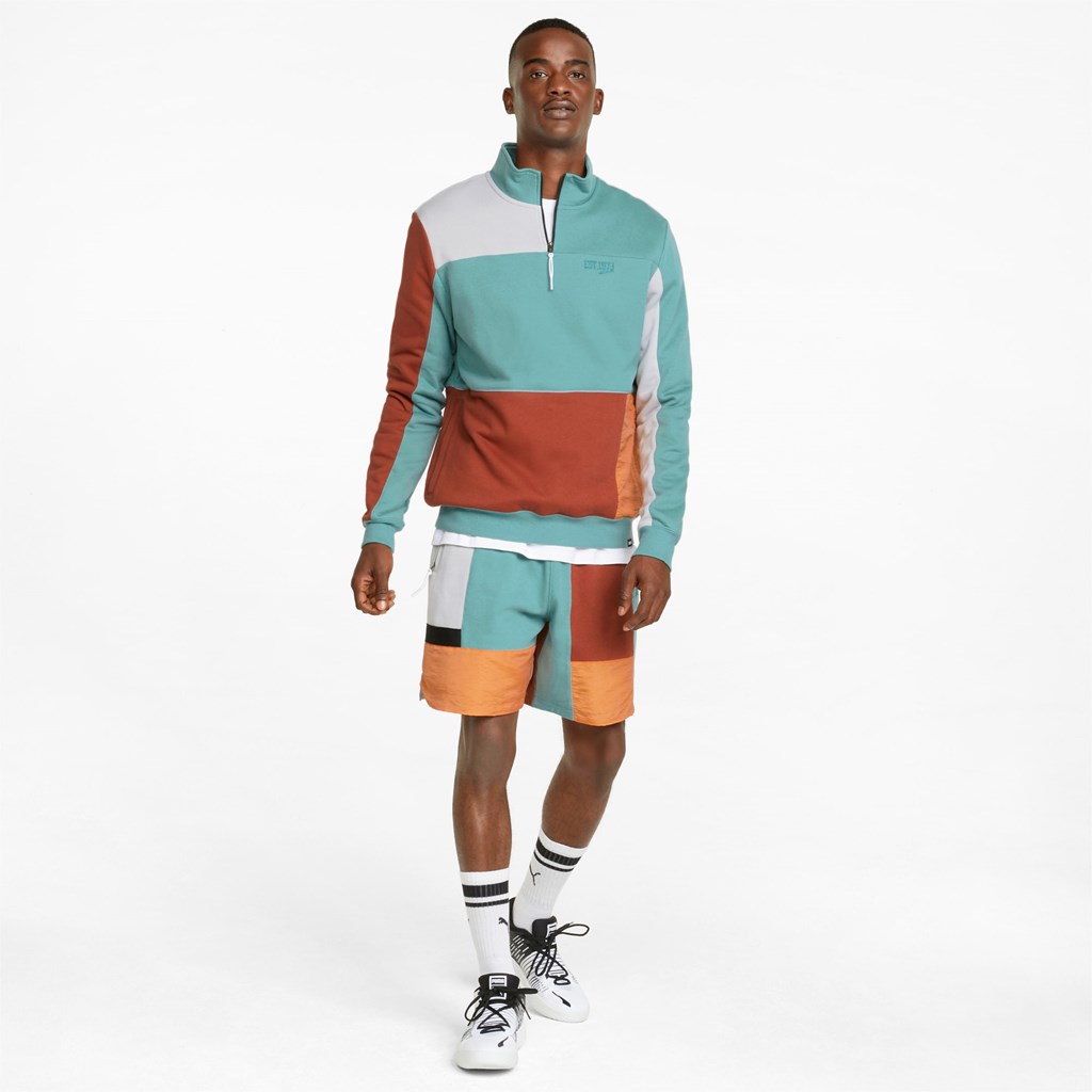 Puma Signature Basketball Pullover Herre Blå | 710629TXO