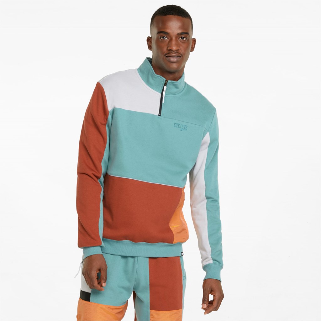 Puma Signature Basketball Pullover Herre Blå | 710629TXO